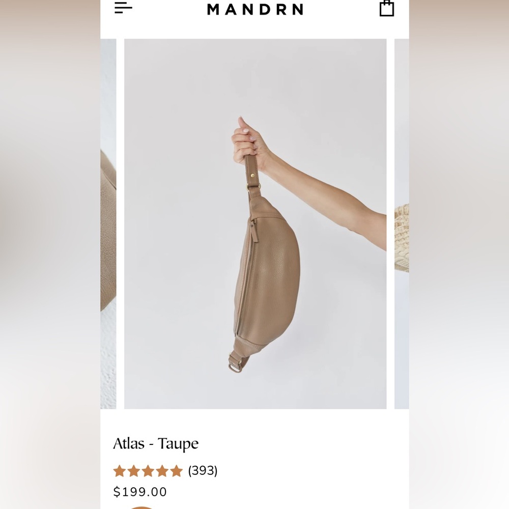 Mandrn Atlas Bag Taupe gently used